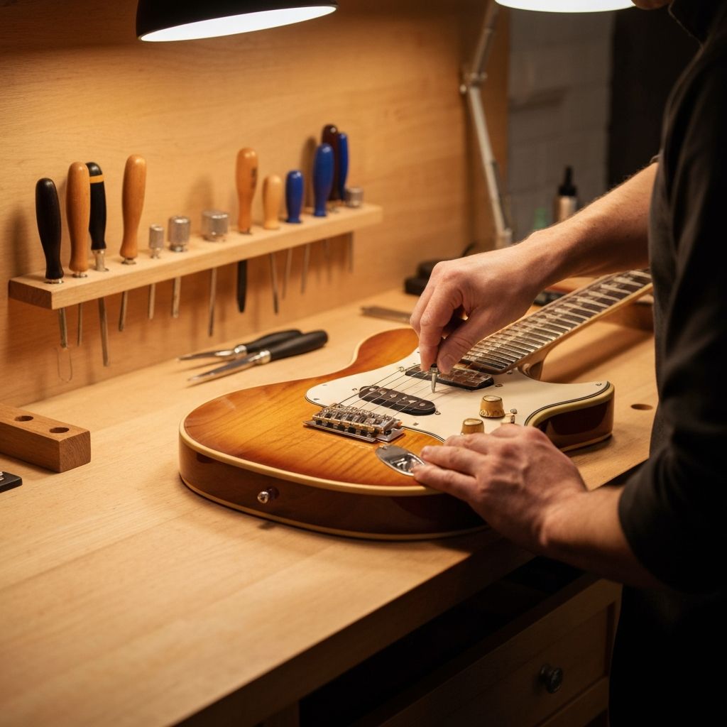 Guitar setup and repair